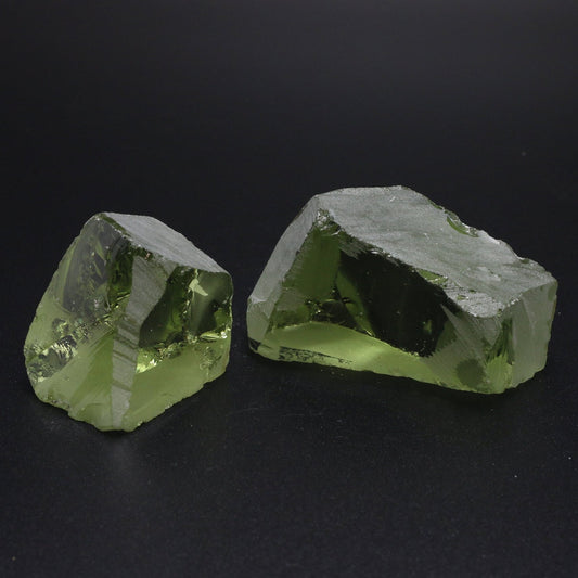 Green Beryl Nanosital Synthetic Lab Created Faceting Rough for Gem Cutting - #18- Various Sizes