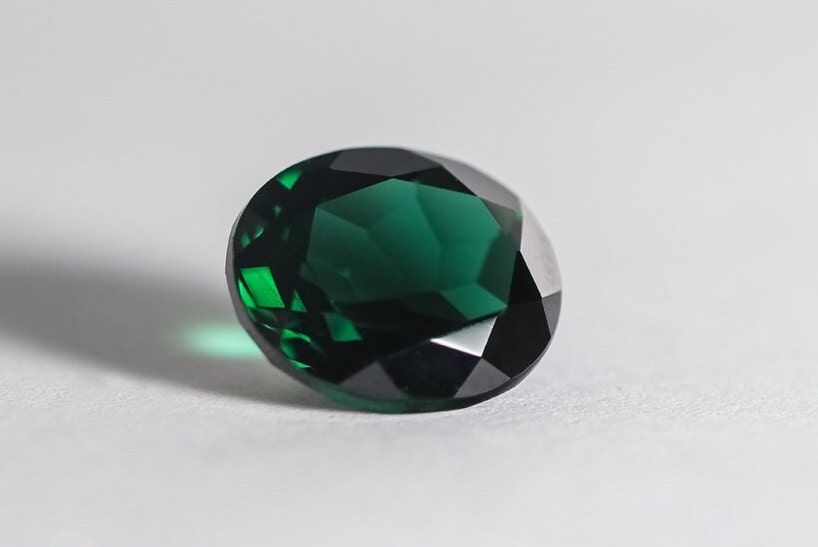Dark Green Tourmaline Nanosital Synthetic Lab Created Faceting Rough for Gem Cutting - #21 - Various Sizes