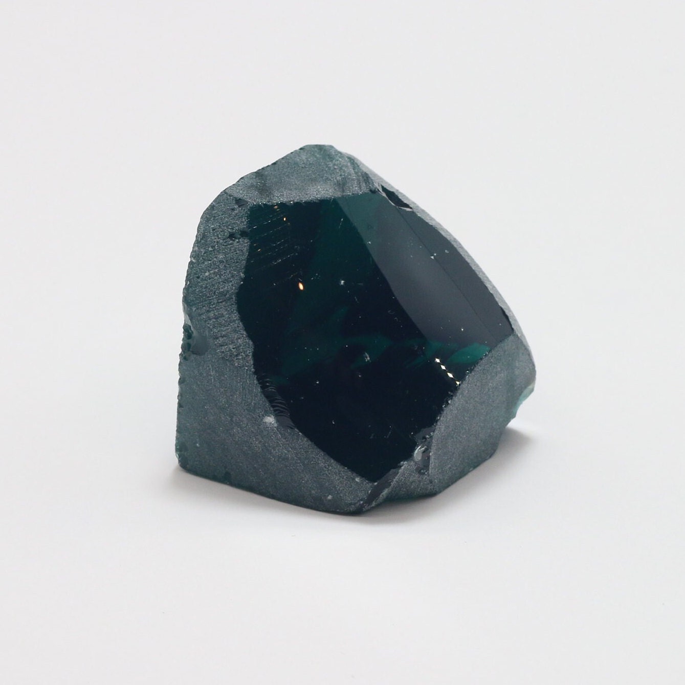 Mars Emerald Nanosital Synthetic Lab Created Faceting Rough for Gem Cutting - #C-204 - Various Sizes