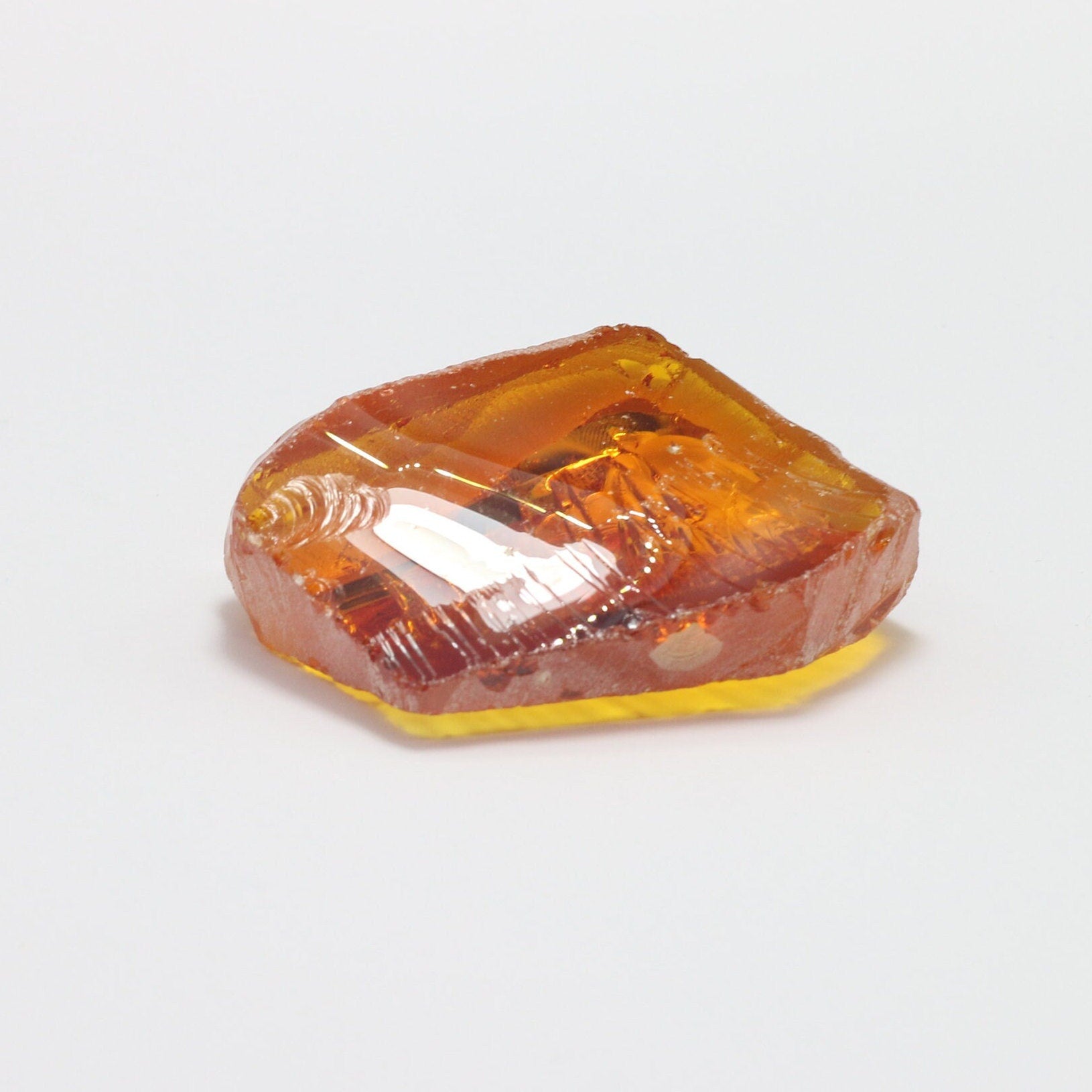 Yellow Sapphire Nanosital Synthetic Lab Created Faceting Rough for Gem Cutting - #A-1702 - Various Sizes
