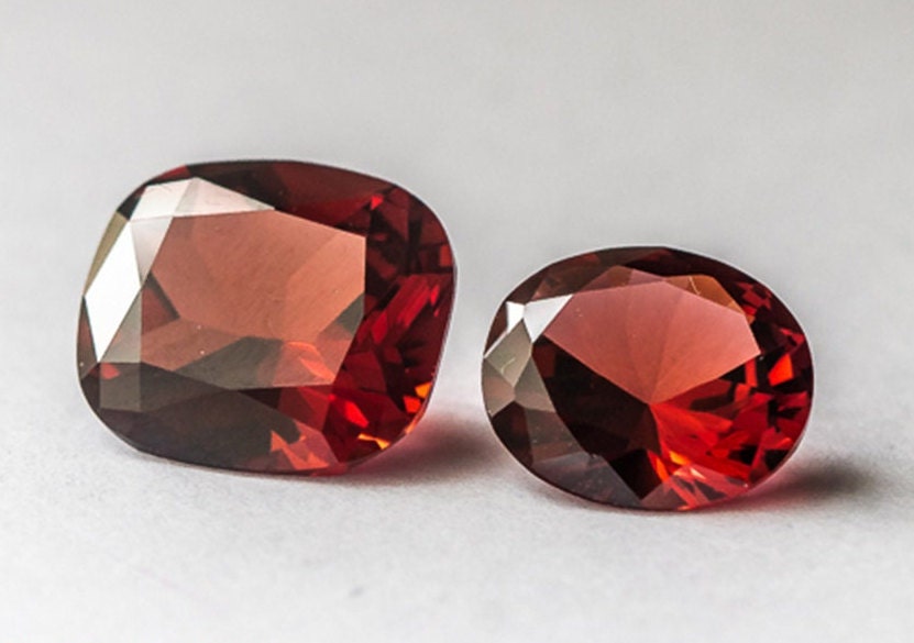 Cognac Garnet Nanosital Synthetic Lab Created Faceting Rough for Gem Cutting - #E-120 - Various Sizes