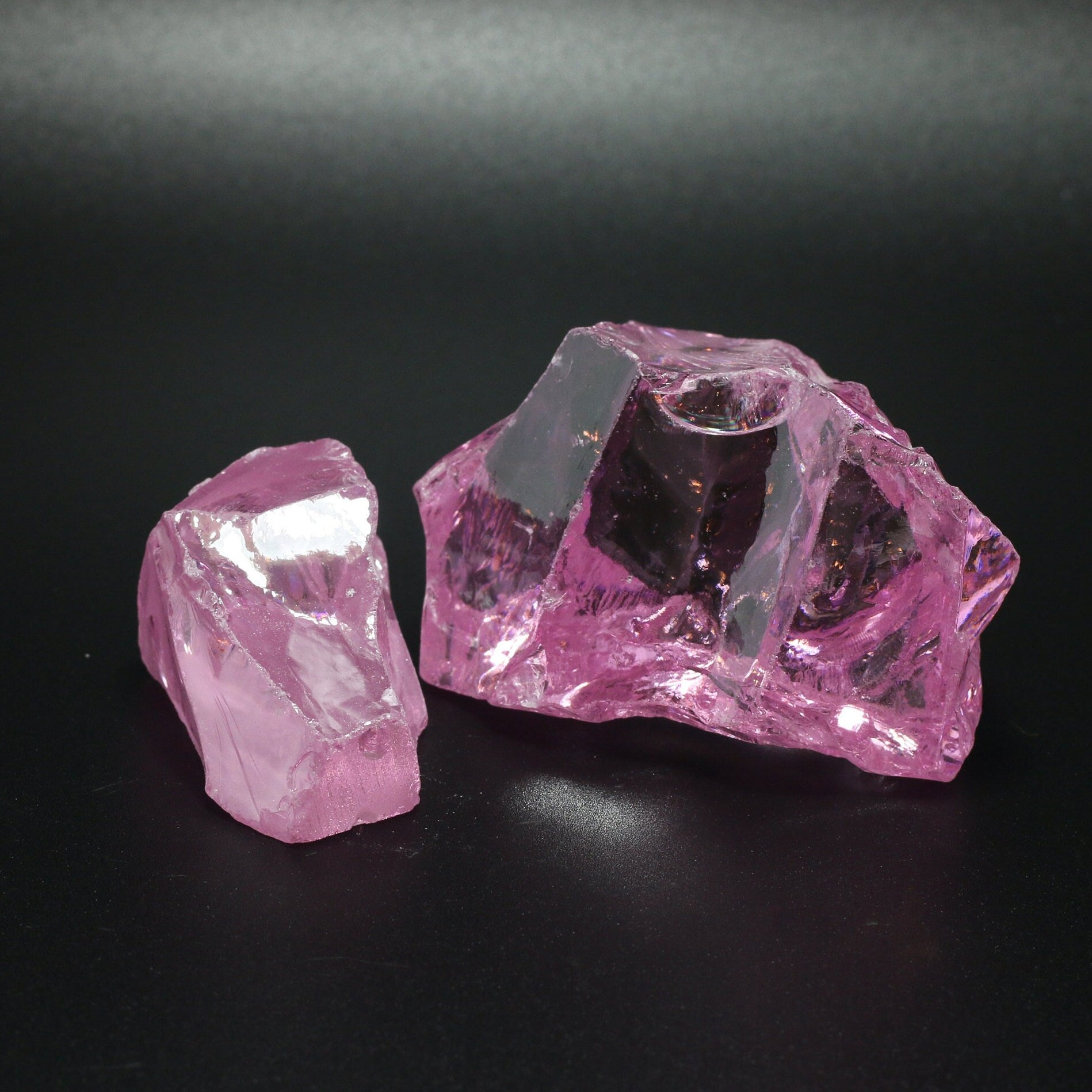 Light Pink Cubic Zirconia Faceting Rough for Gem Cutting - Various Sizes