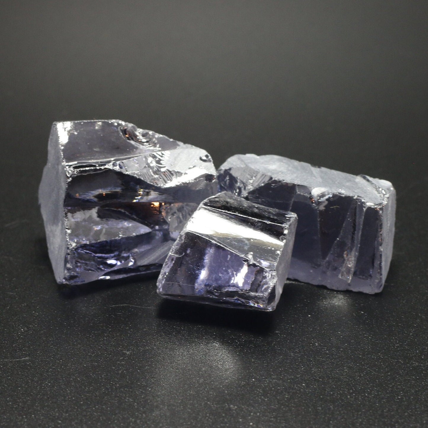 Ocean Grey Diamond Cubic Zirconia Faceting Rough for Gem Cutting - Various Sizes