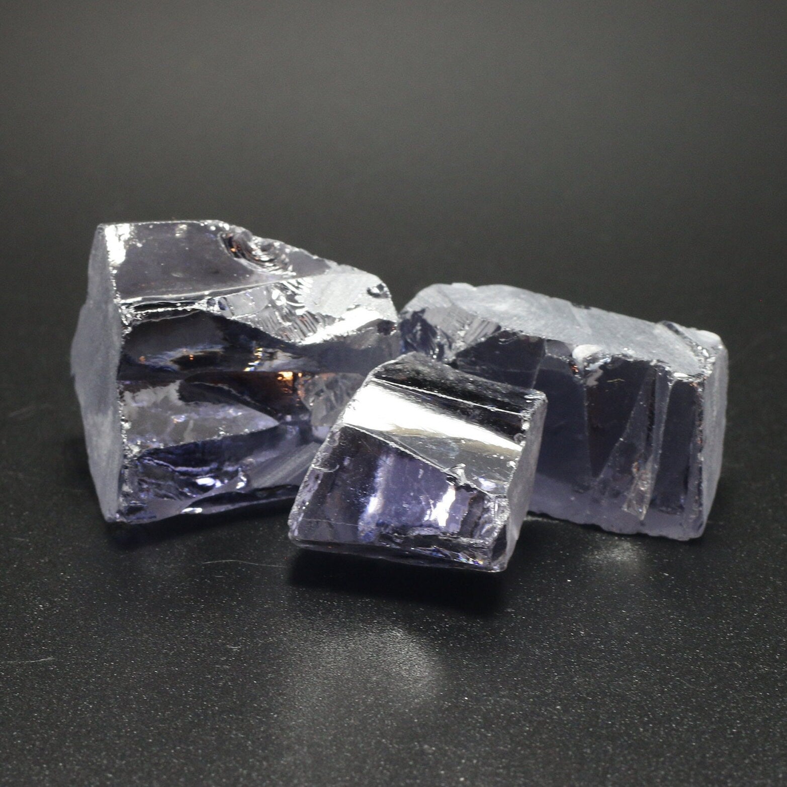 Ocean Grey Diamond Cubic Zirconia Faceting Rough for Gem Cutting - Various Sizes