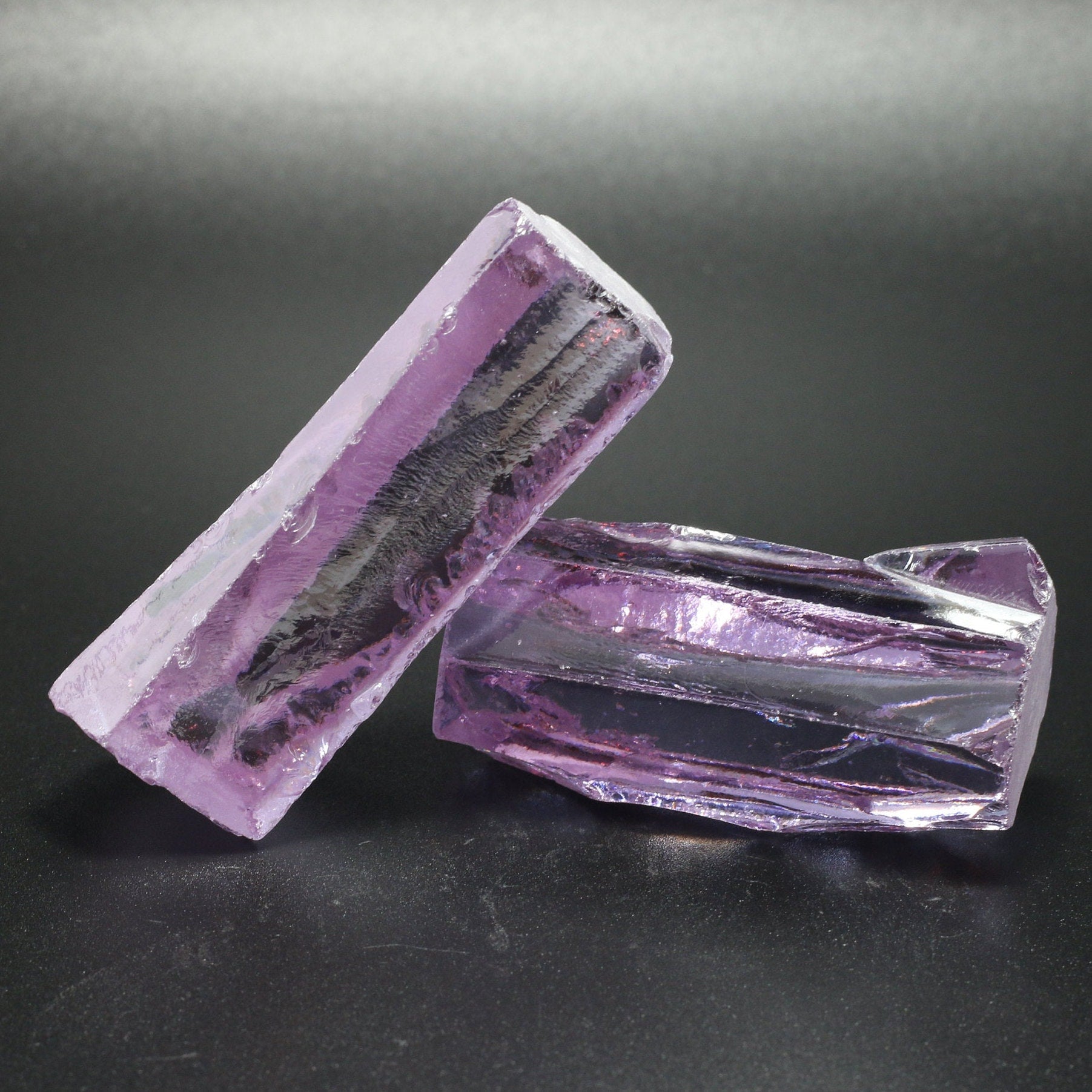 Lavender Cubic Zirconia Faceting Rough for Gem Cutting - Various Sizes
