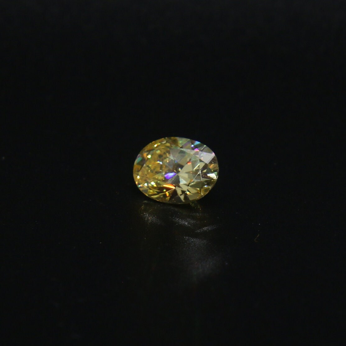 Canary Yellow Diamond Cubic Zirconia Faceting Rough for Gem Cutting - Various Sizes