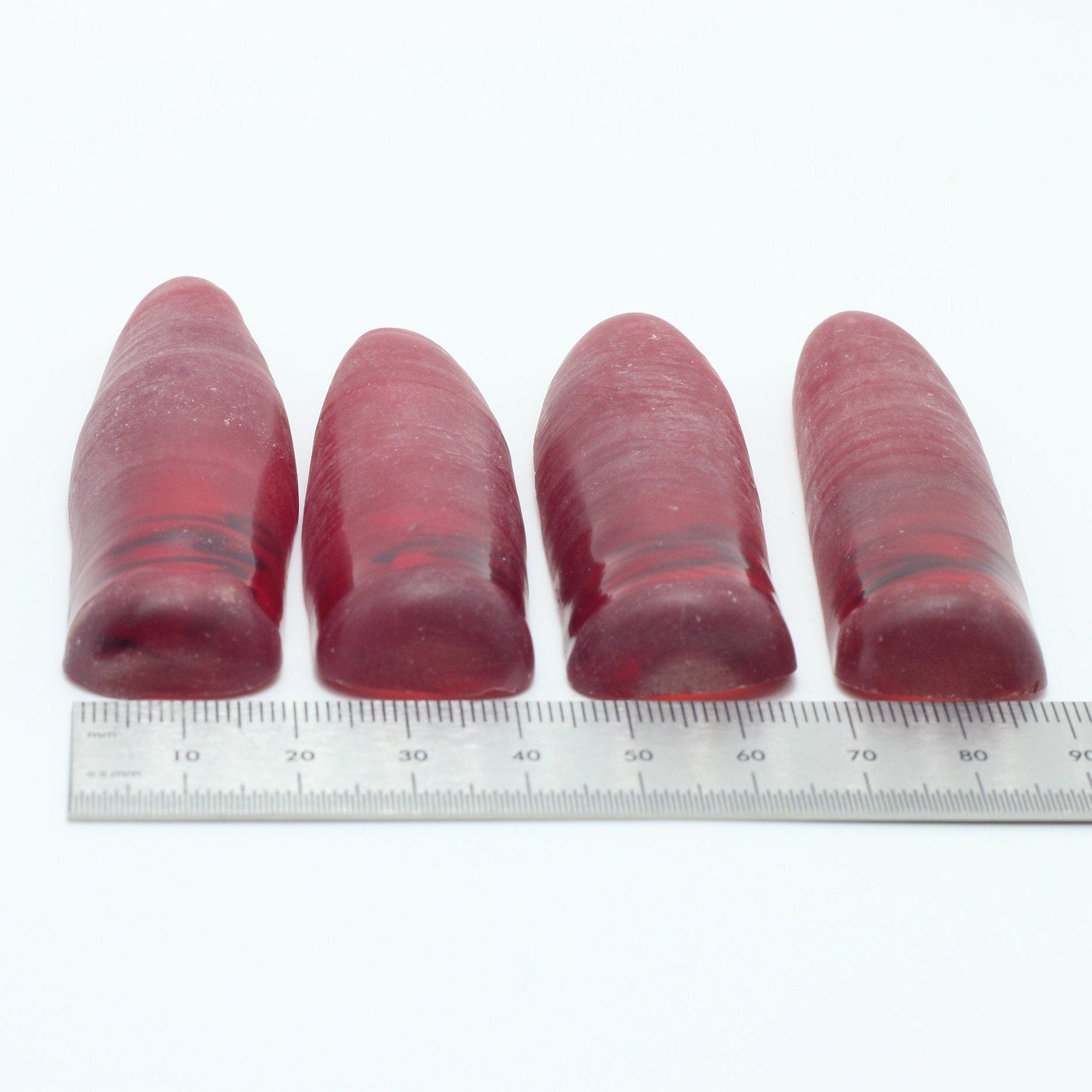 Padparadscha #57SP Lab Created Corundum Sapphire Faceting Rough for Gem Cutting - Various Sizes - Split Boule