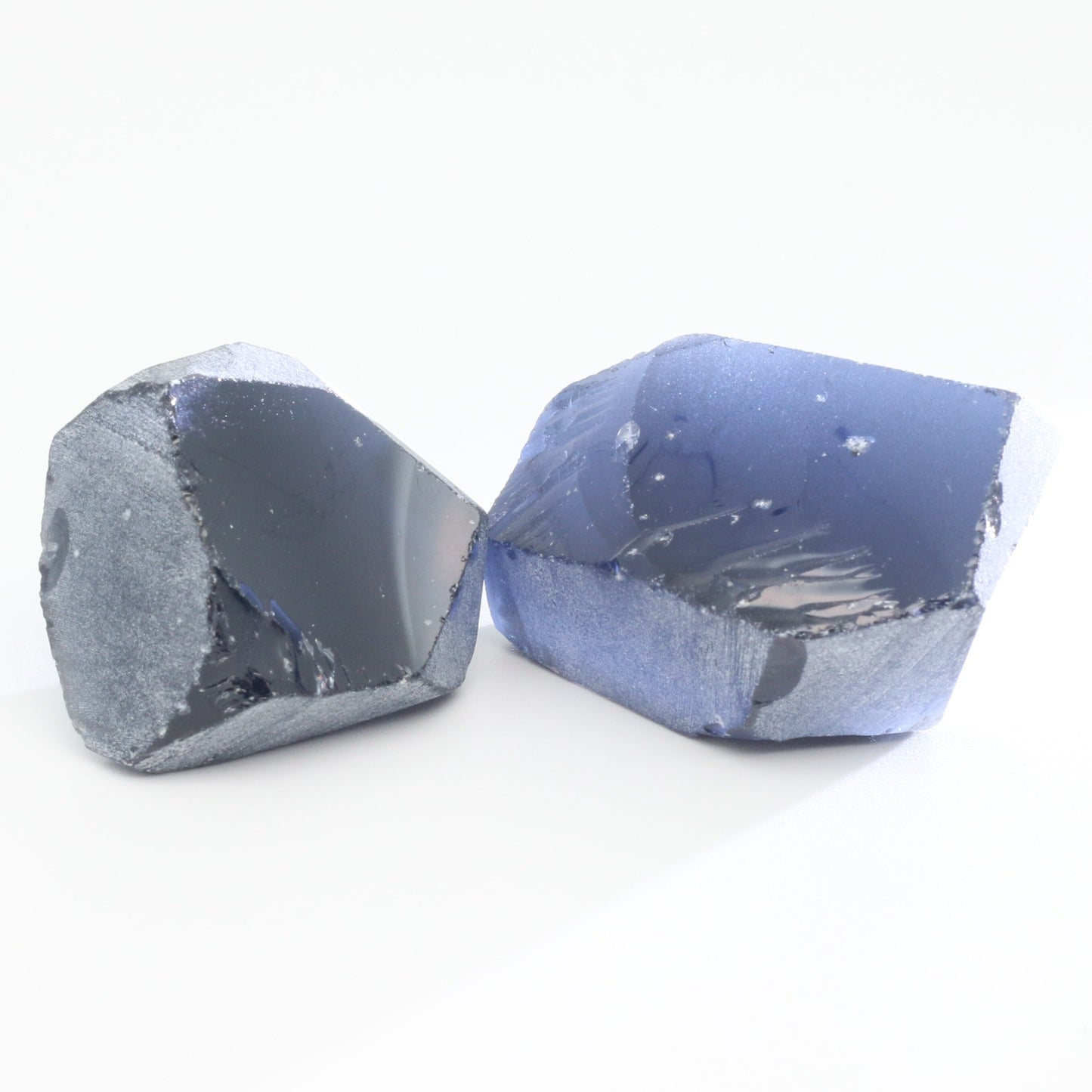 Dark Ocean Grey Nanosital Synthetic Lab Created Faceting Rough for Gem Cutting - #A-756 - Various Sizes