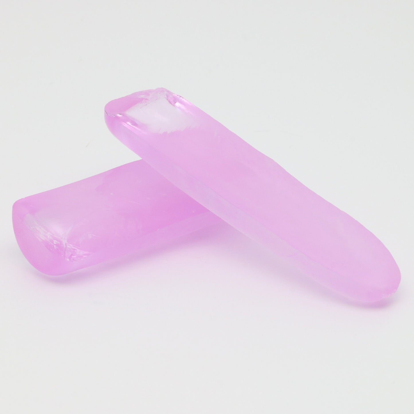 Djeva Very Light Pink #1 Lab Created Corundum Sapphire Faceting Rough for Gem Cutting - DISCONTINUED - Various Sizes - Split Boule