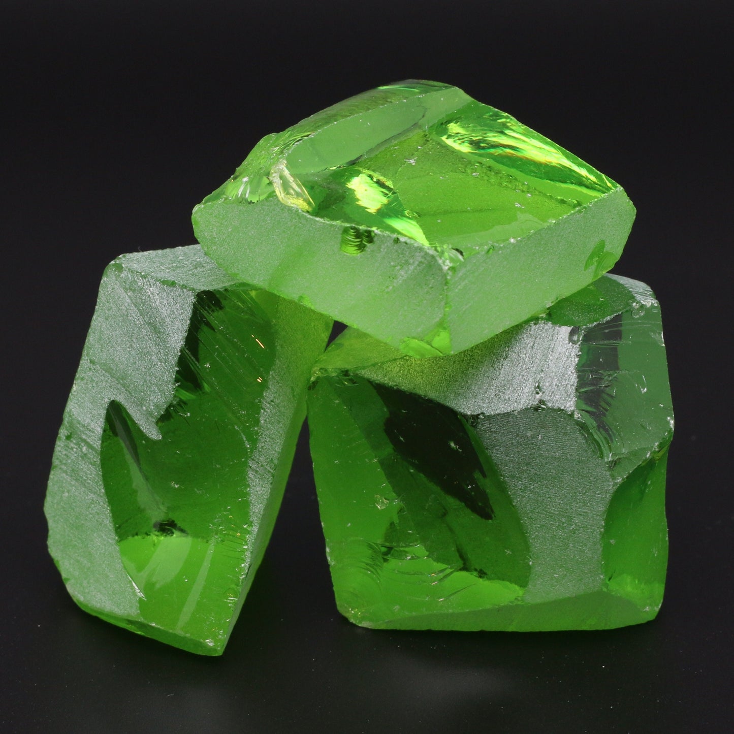 Dark Kryptonite Nanosital Synthetic Lab Created Faceting Rough for Gem Cutting - #B-1326 - Various Sizes
