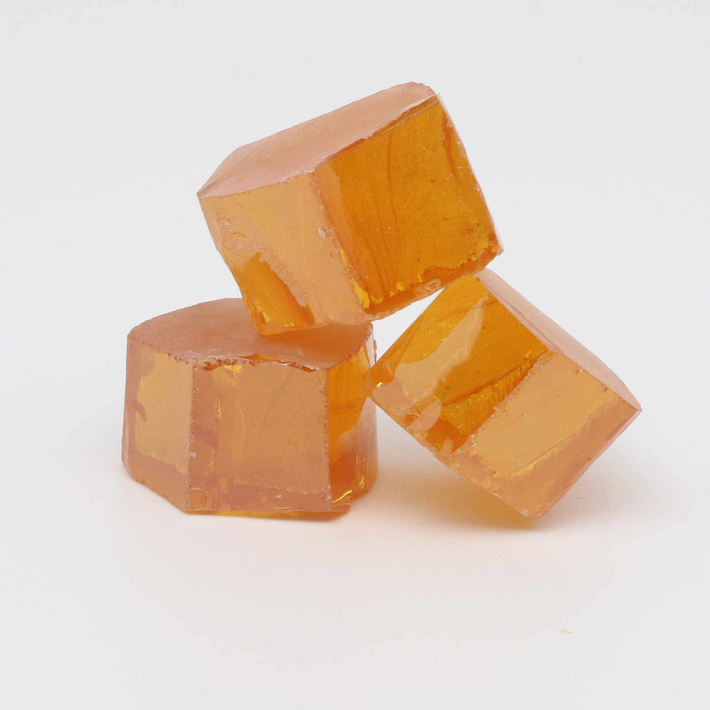 Gold Cubic Zirconia Faceting Rough for Gem Cutting - Various Sizes