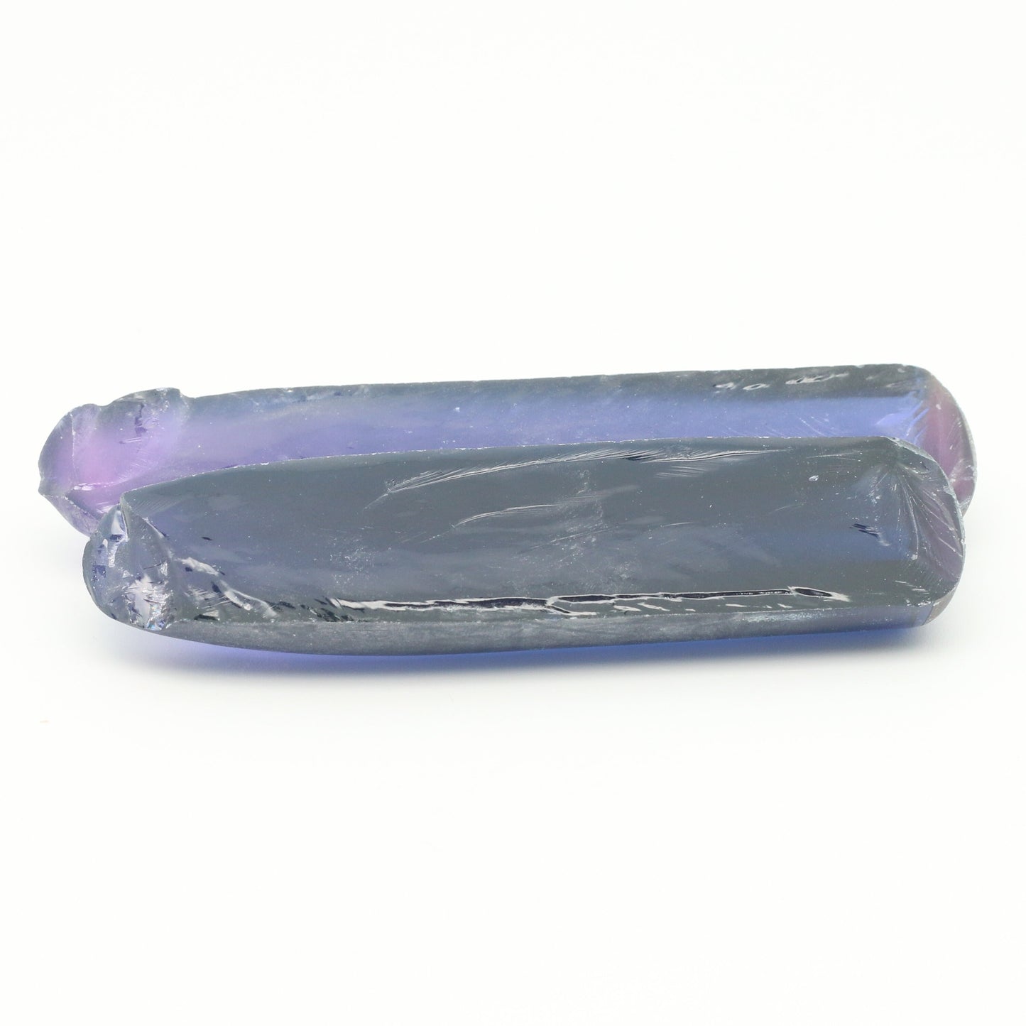 Djeva Purple Kunzite #61 Lab Created Corundum Sapphire Faceting Rough for Gem Cutting - DISCONTINUED - Various Sizes - Split Boule