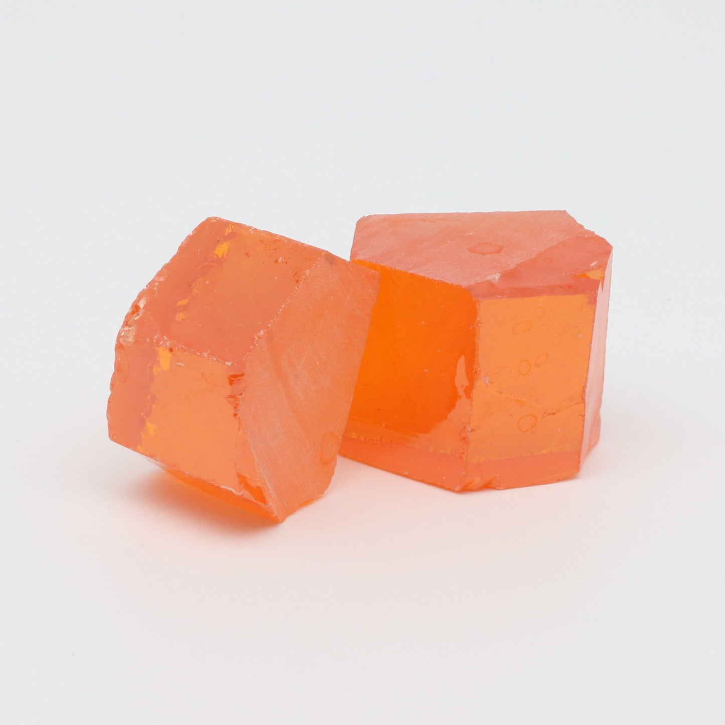 Papaya Cubic Zirconia Faceting Rough for Gem Cutting - Various Sizes