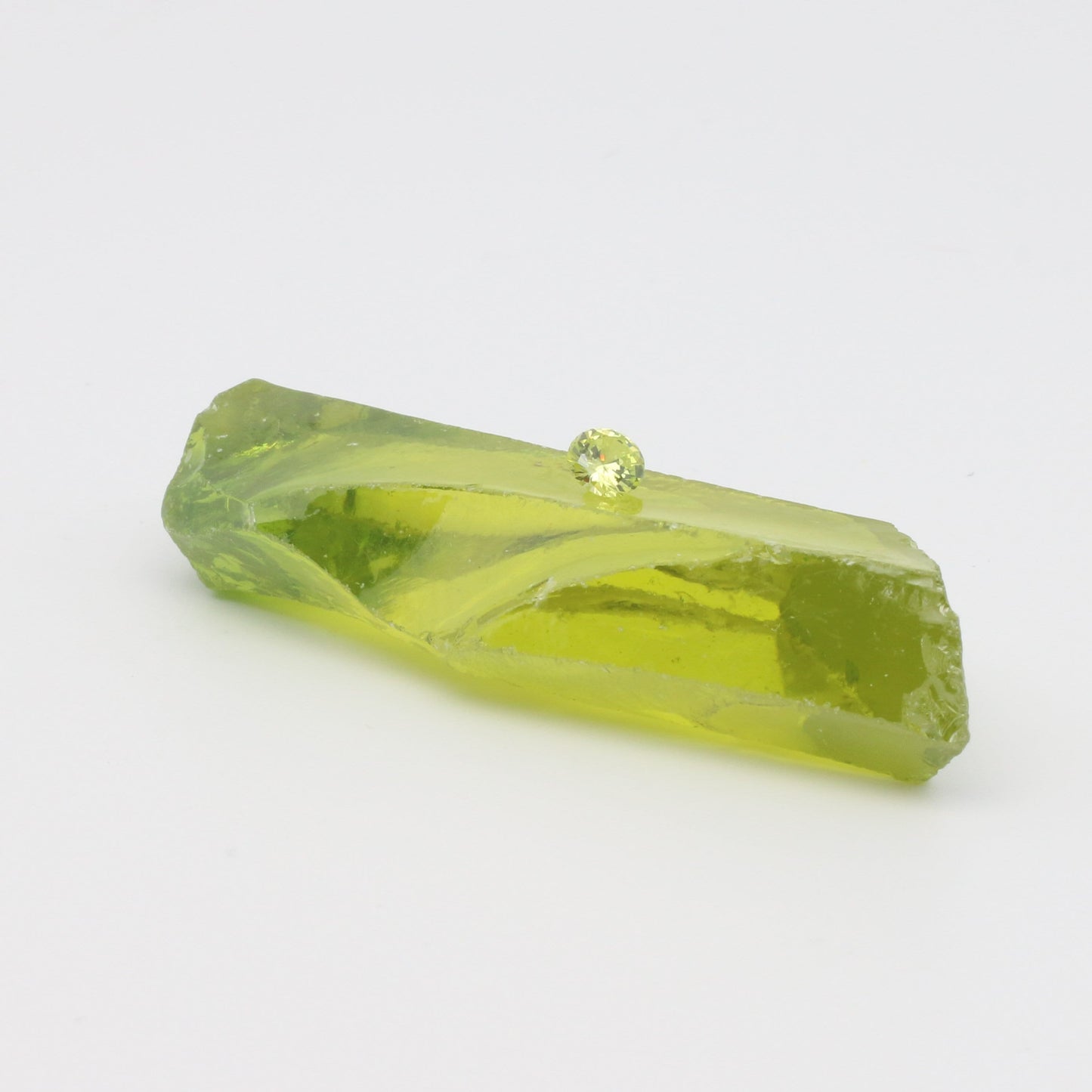 Heliodor Cubic Zirconia Faceting Rough for Gem Cutting - Various Sizes