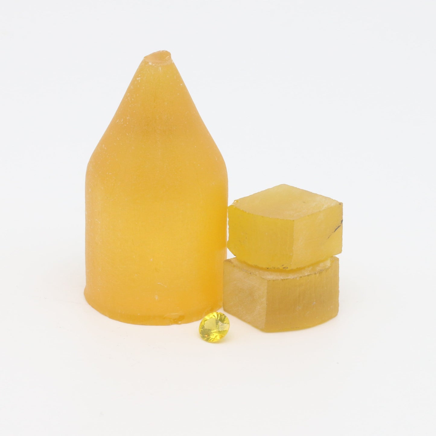 Yellow YAG Faceting Rough for Gem Cutting - Various Sizes