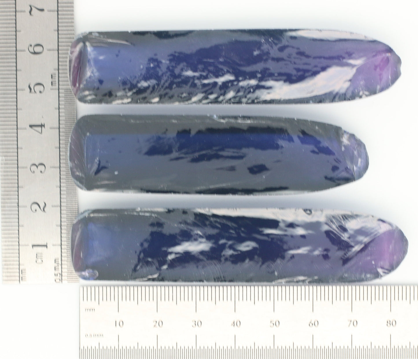 Djeva Purple Kunzite #61 Lab Created Corundum Sapphire Faceting Rough for Gem Cutting - DISCONTINUED - Various Sizes - Split Boule
