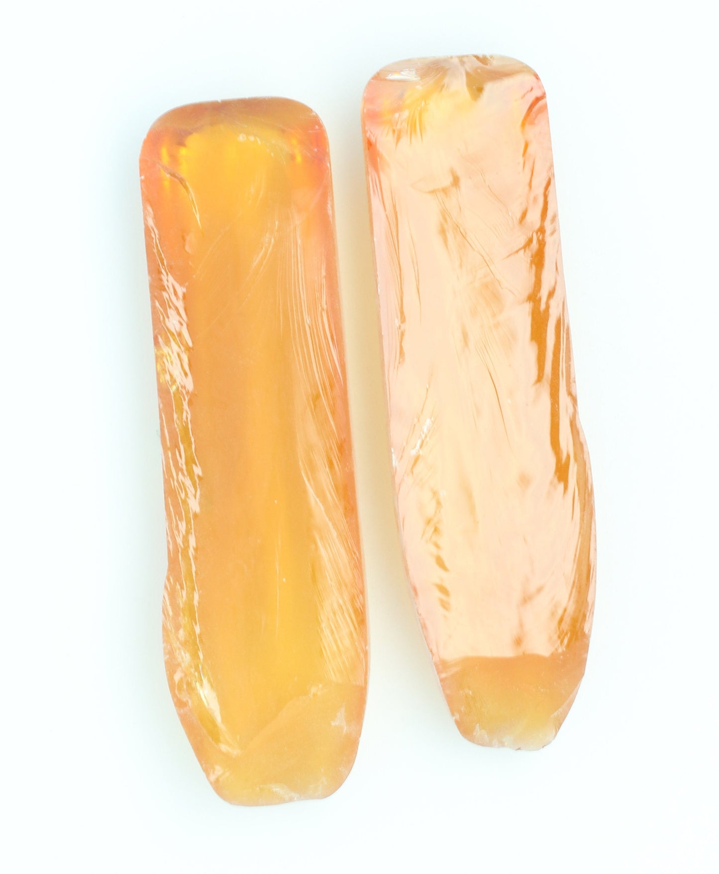 Djeva Gold #21SP Lab Created Corundum Sapphire Faceting Rough for Gem Cutting - DISCONTINUED - Various Sizes - Split Boule
