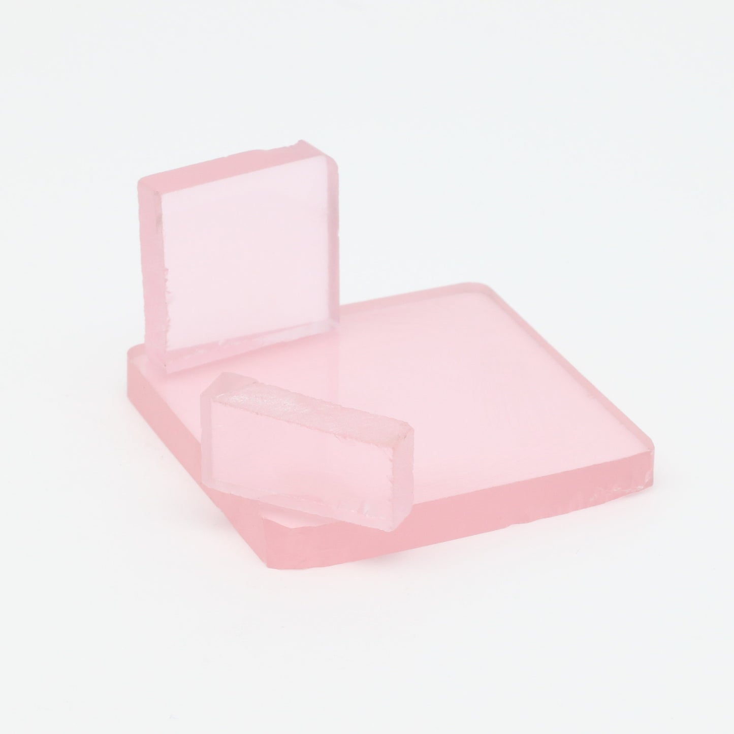 Pink YAG (Ceramic) Faceting Rough for Gem Cutting - Various Sizes
