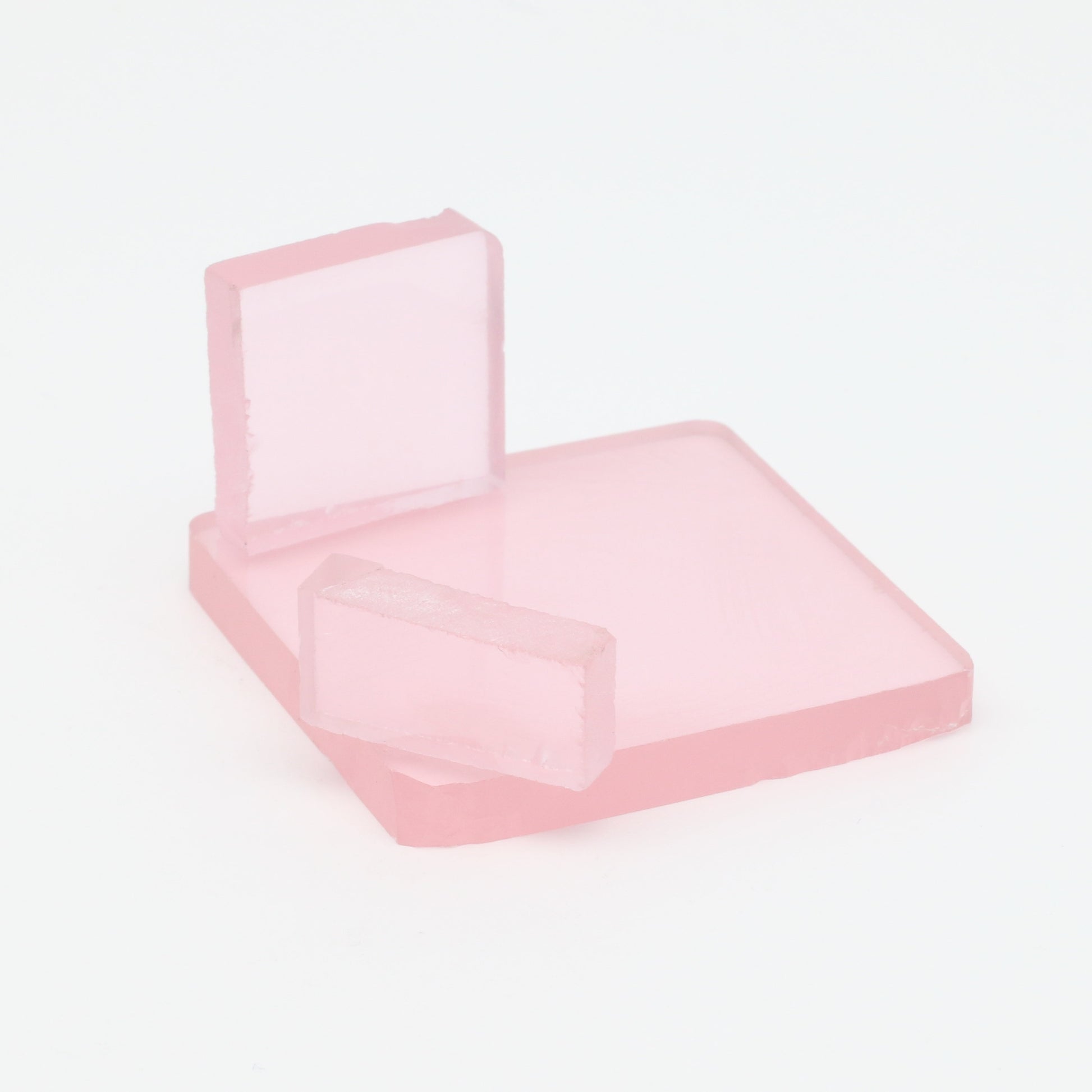 Pink YAG (Ceramic) Faceting Rough for Gem Cutting - Various Sizes