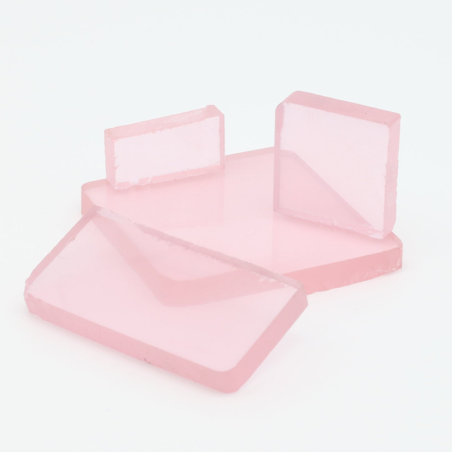 Pink YAG (Ceramic) Faceting Rough for Gem Cutting - Various Sizes