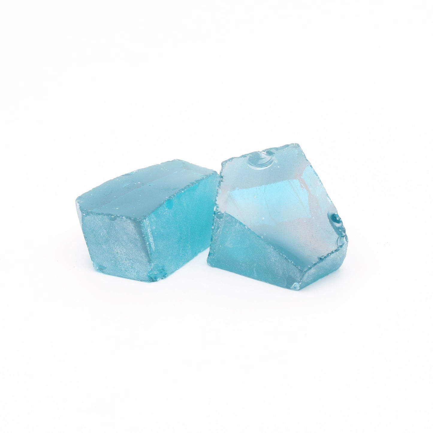 Dark Mint Paraiba Tourmaline Nanosital Synthetic Lab Created Faceting Rough for Gem Cutting - #B-4426- Various Sizes