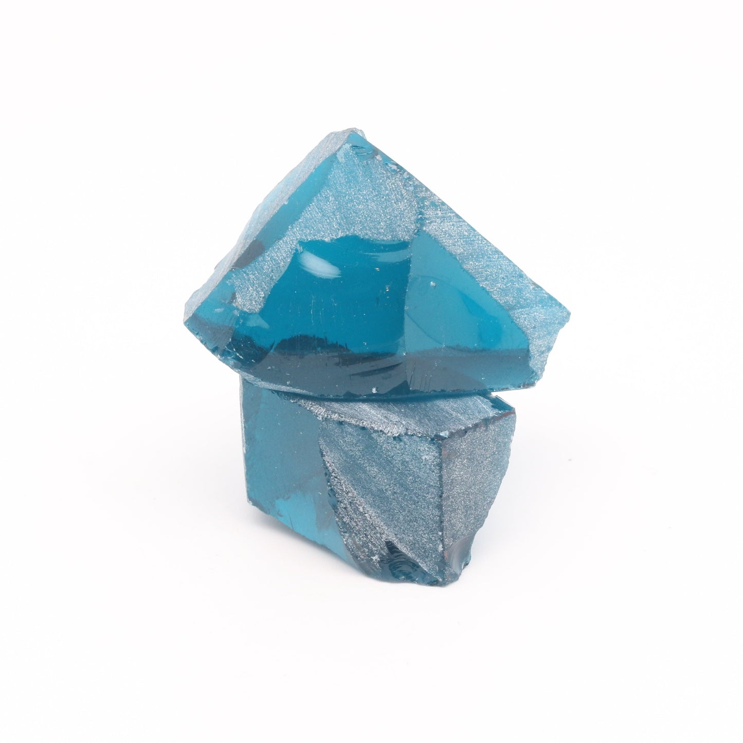 Dark Arctic Blue Nanosital Synthetic Lab Created Faceting Rough for Gem Cutting - #C-206 - Various Sizes