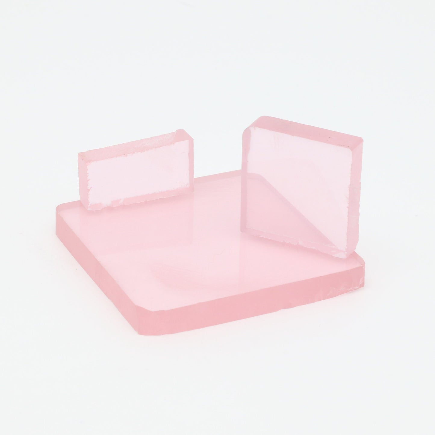 Pink YAG (Ceramic) Faceting Rough for Gem Cutting - Various Sizes
