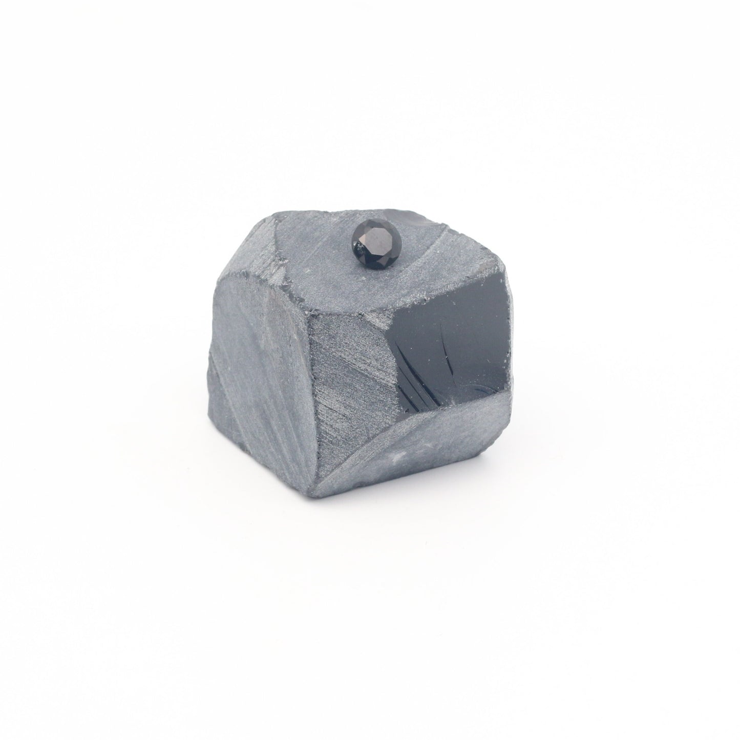 Black Nanosital Synthetic Lab Created Faceting Rough for Gem Cutting - #0004 - Various Sizes