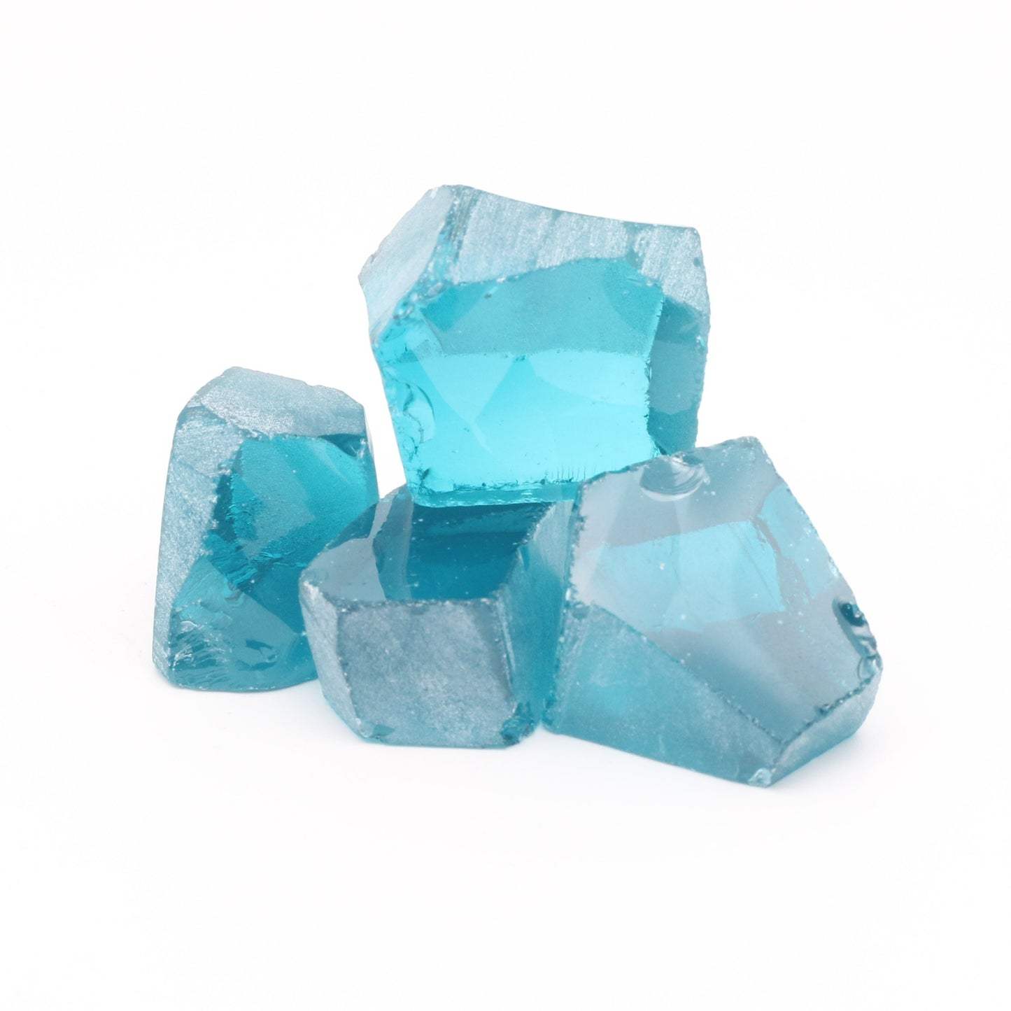 Dark Mint Paraiba Tourmaline Nanosital Synthetic Lab Created Faceting Rough for Gem Cutting - #B-4426- Various Sizes