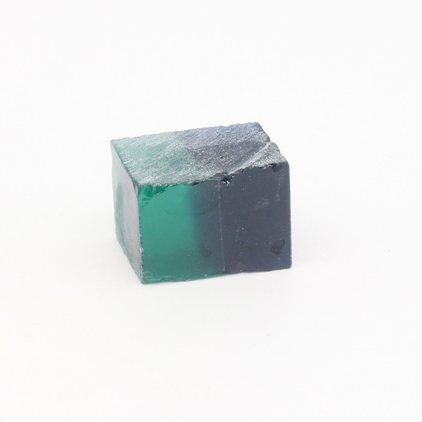 Bi-Color Nanosital Synthetic Lab Created Faceting Rough for Gem Cutting - Dark Green-Very Dark Blue - Various Sizes