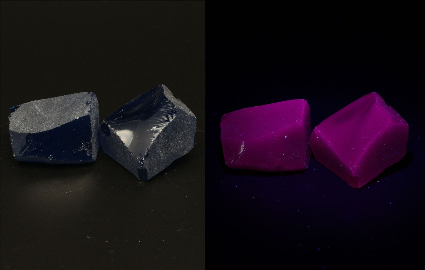 UV Reactive Nanosital #E-459 Synthetic Lab Created Faceting Rough for Gem Cutting - Various Sizes