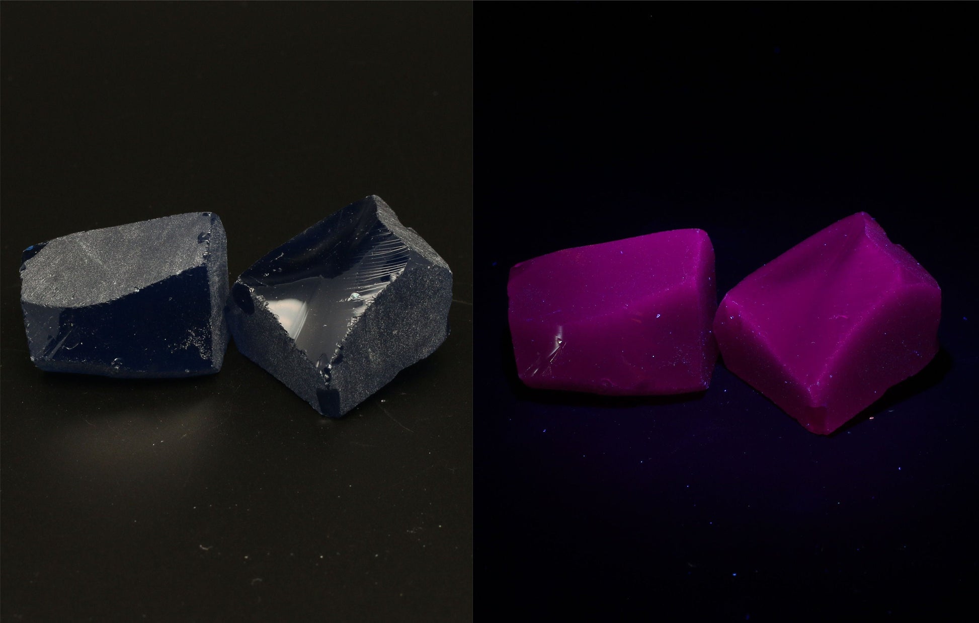 UV Reactive Nanosital #E-459 Synthetic Lab Created Faceting Rough for Gem Cutting - Various Sizes
