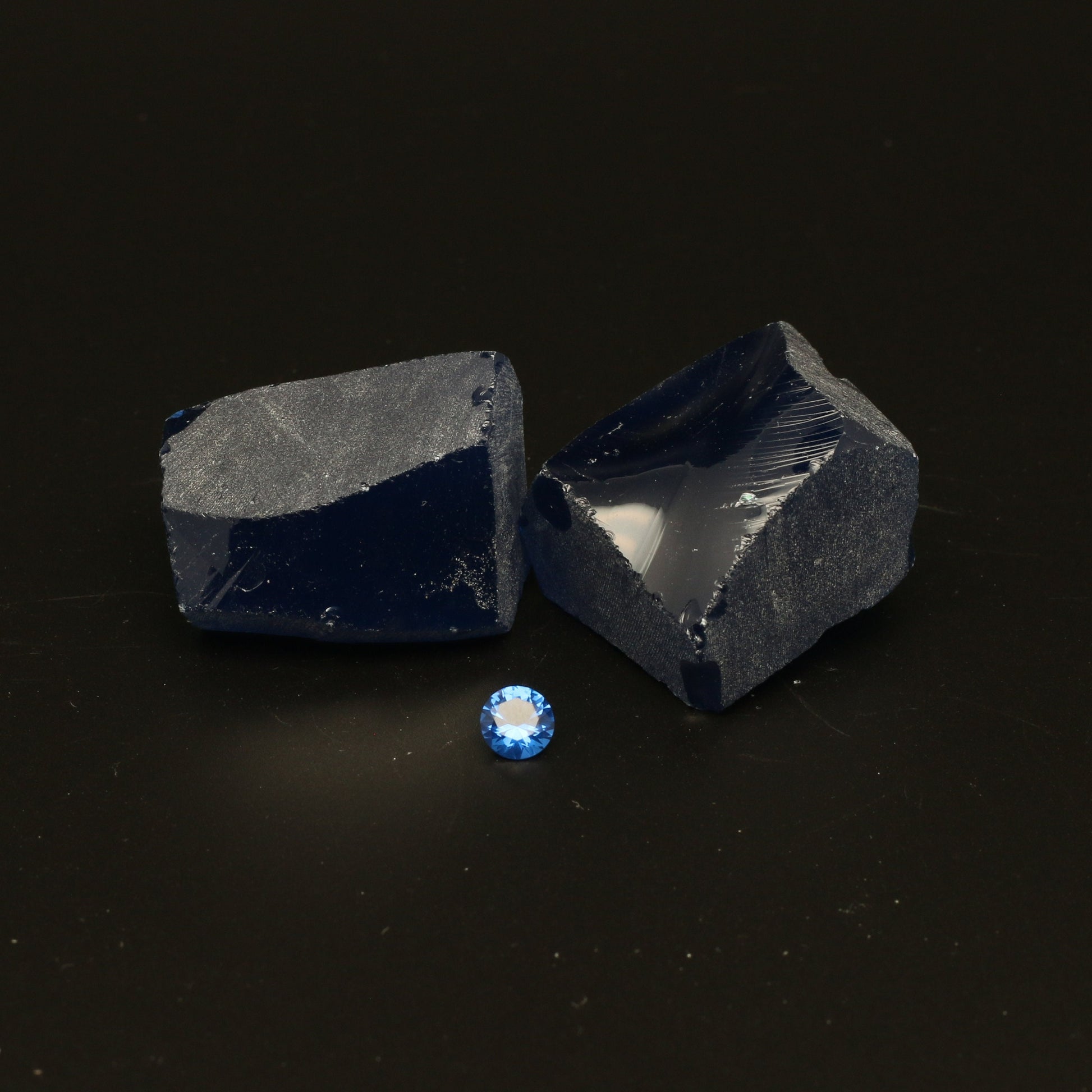 UV Reactive Nanosital #E-459 Synthetic Lab Created Faceting Rough for Gem Cutting - Various Sizes