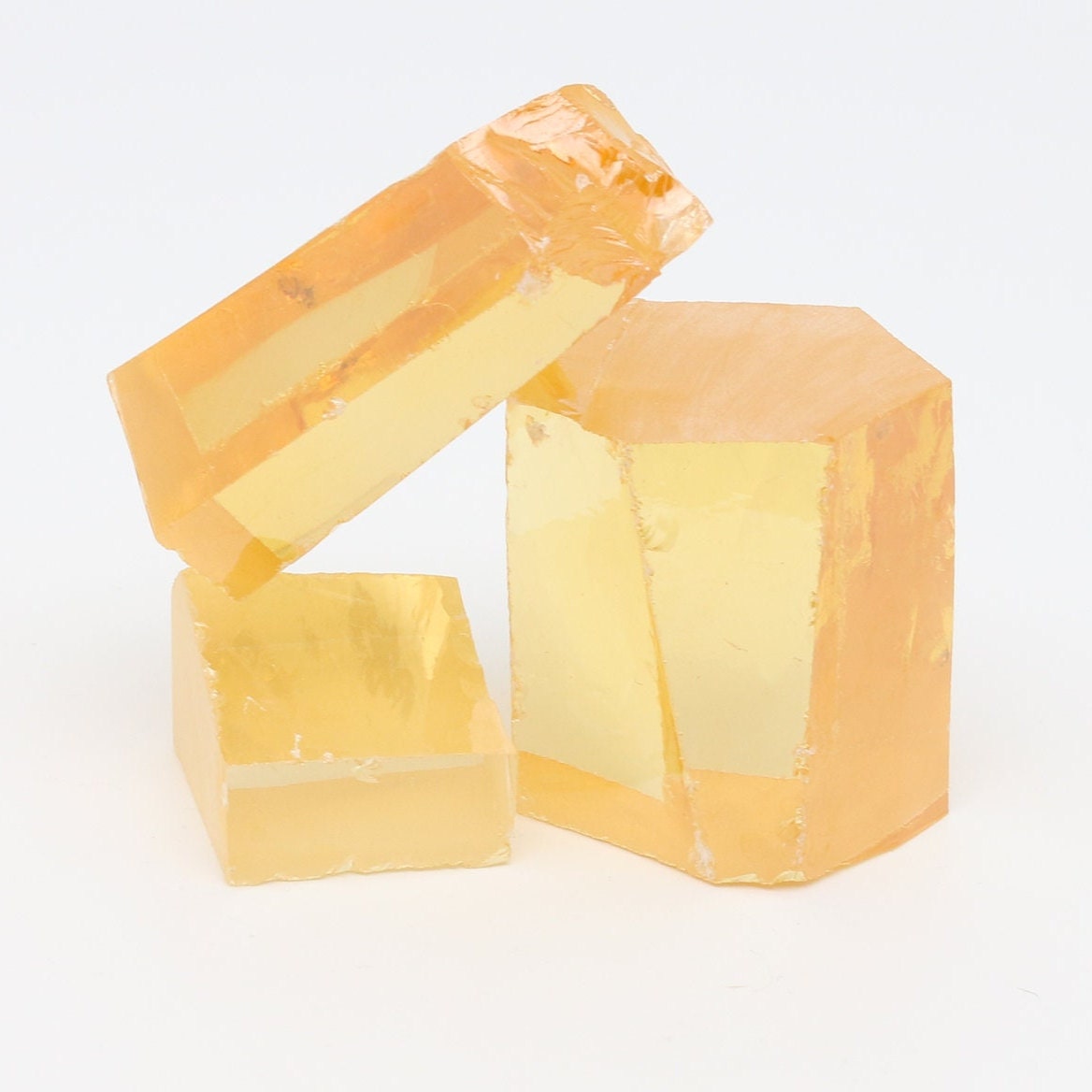 Lemon Cubic Zirconia Faceting Rough for Gem Cutting - Various Sizes