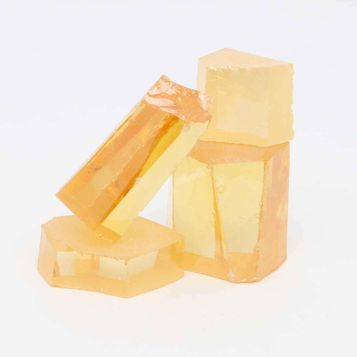 Lemon Cubic Zirconia Faceting Rough for Gem Cutting - Various Sizes