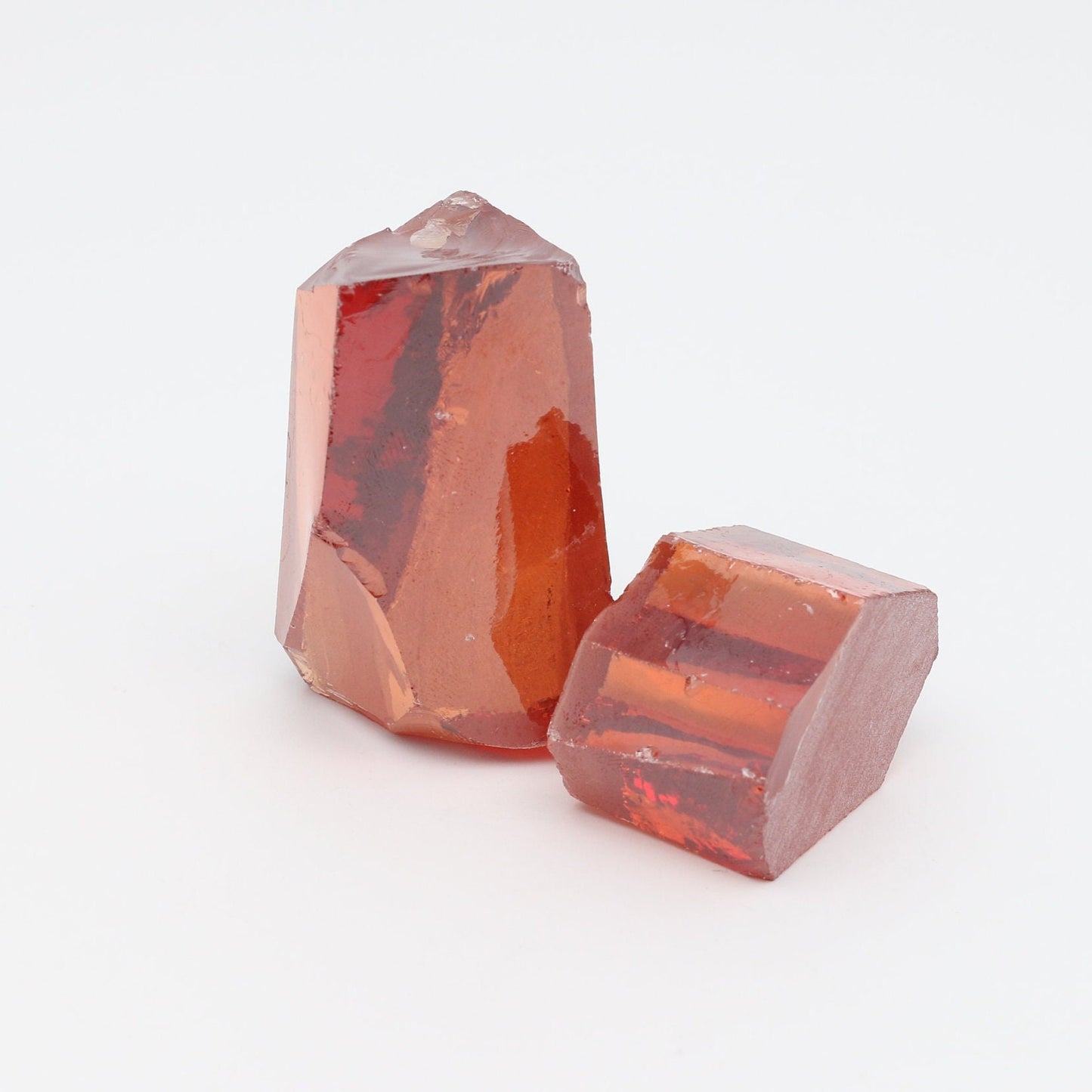 Dark Champagne Cubic Zirconia Faceting Rough for Gem Cutting - Various Sizes