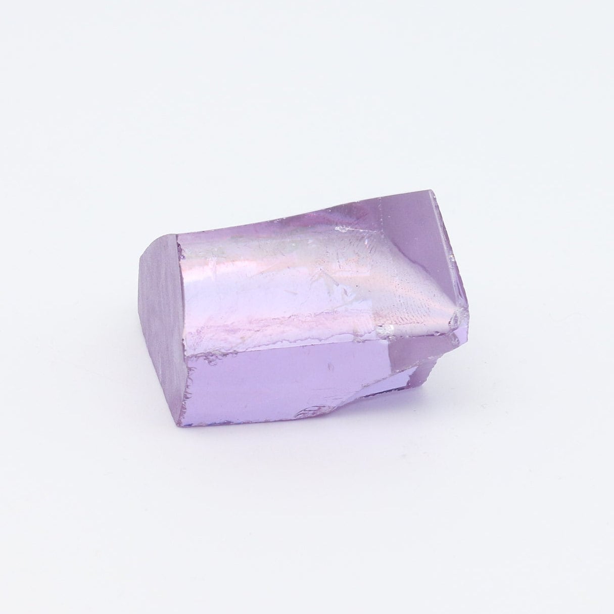 Dark Lavender Cubic Zirconia Faceting Rough for Gem Cutting - Various Sizes