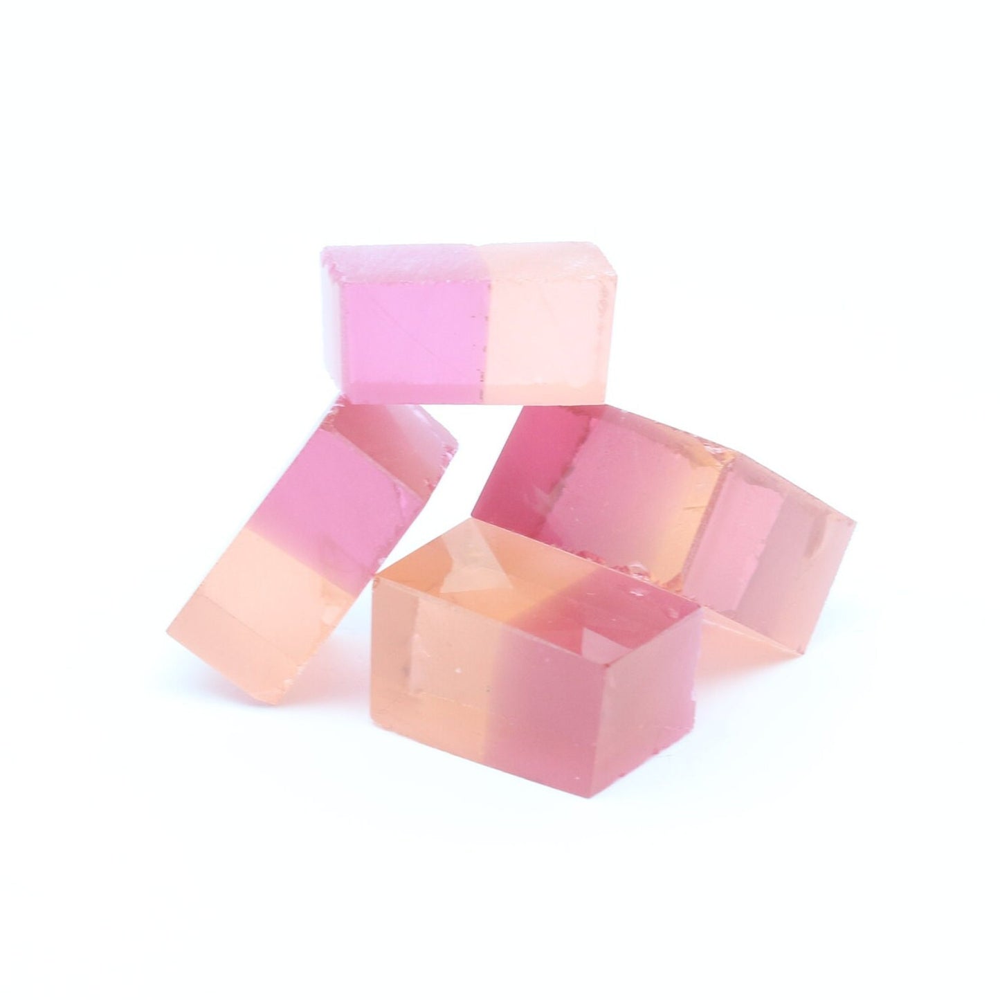 Bi-Color Nanosital Synthetic Lab Created Faceting Rough for Gem Cutting - Kunzite-Orange - Various Sizes