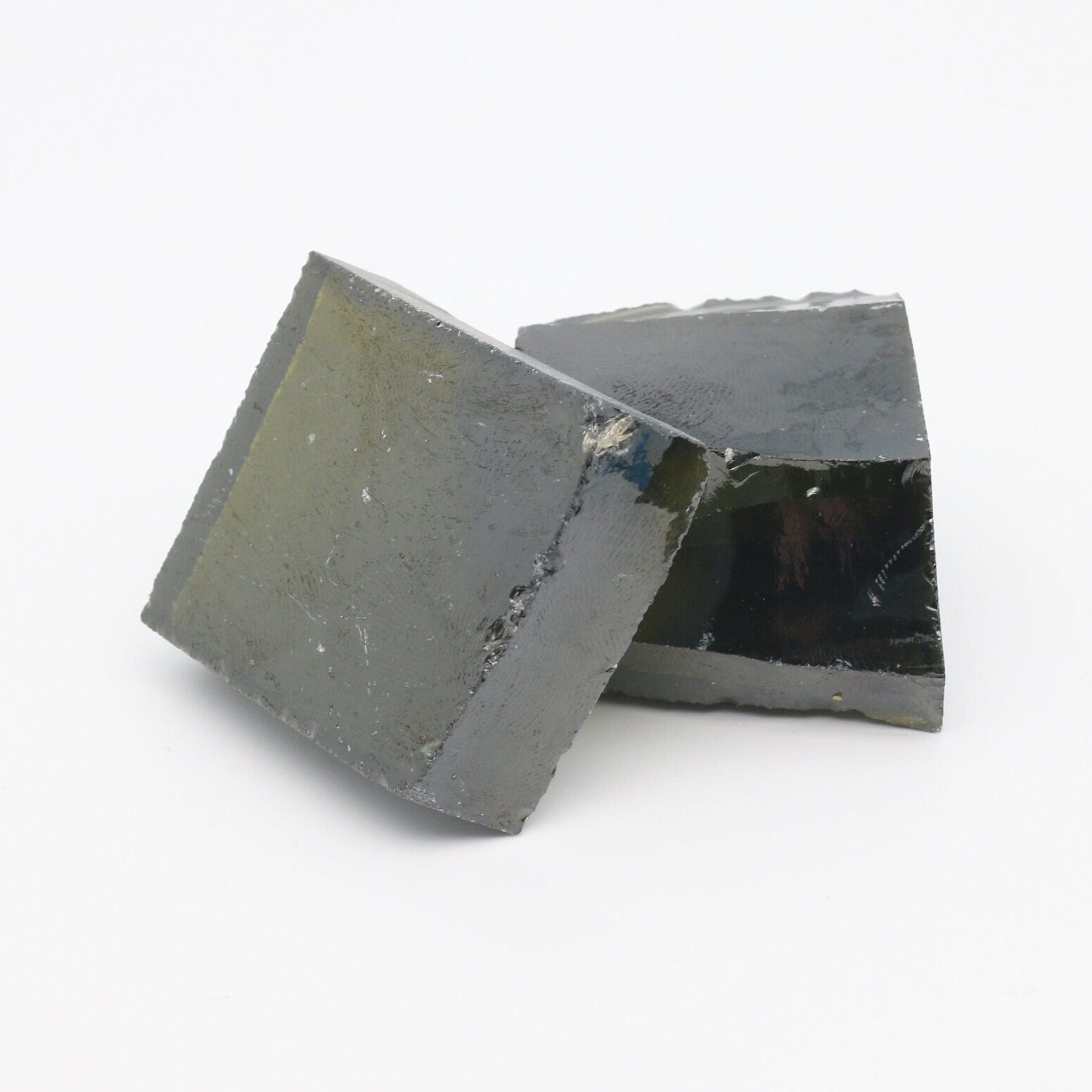Dark Peridot Cubic Zirconia Faceting Rough for Gem Cutting - Various Sizes