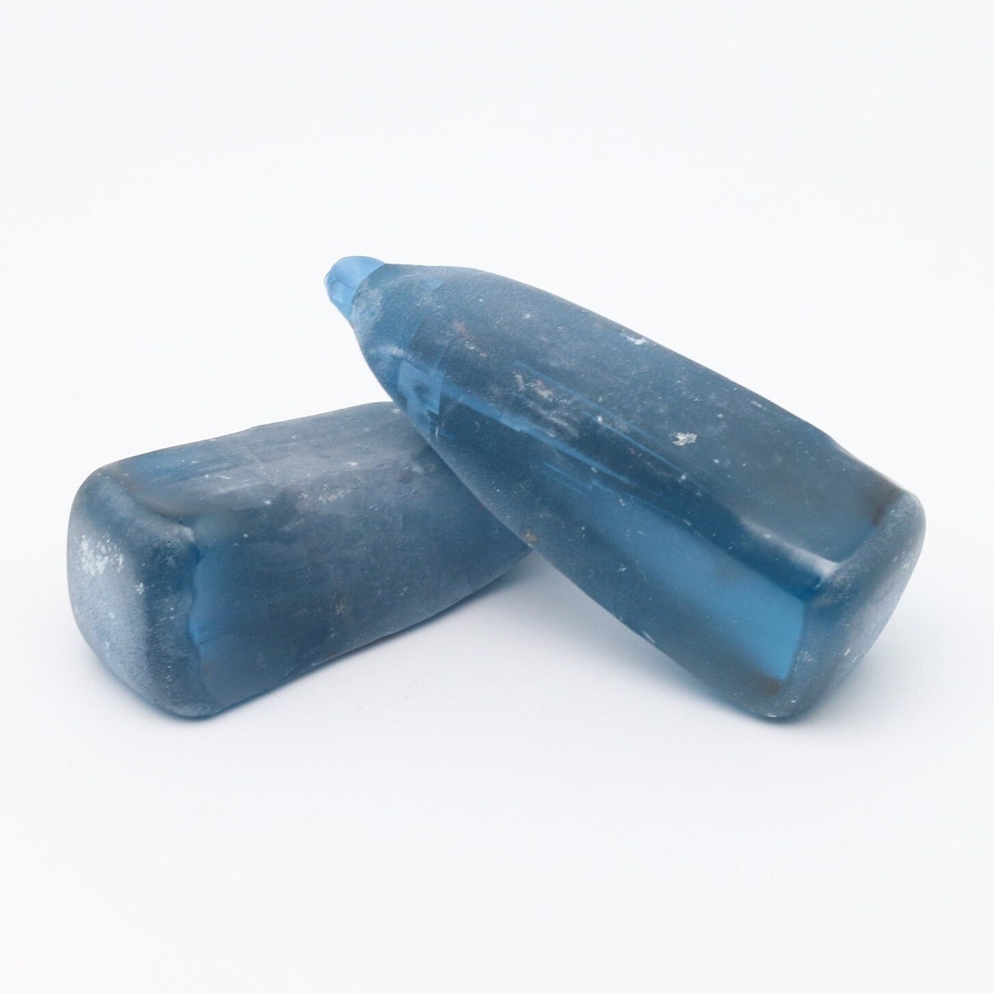 Teal Blue Mermaid #120 Lab Created Spinel Faceting Rough for Gem Cutting - Various Sizes