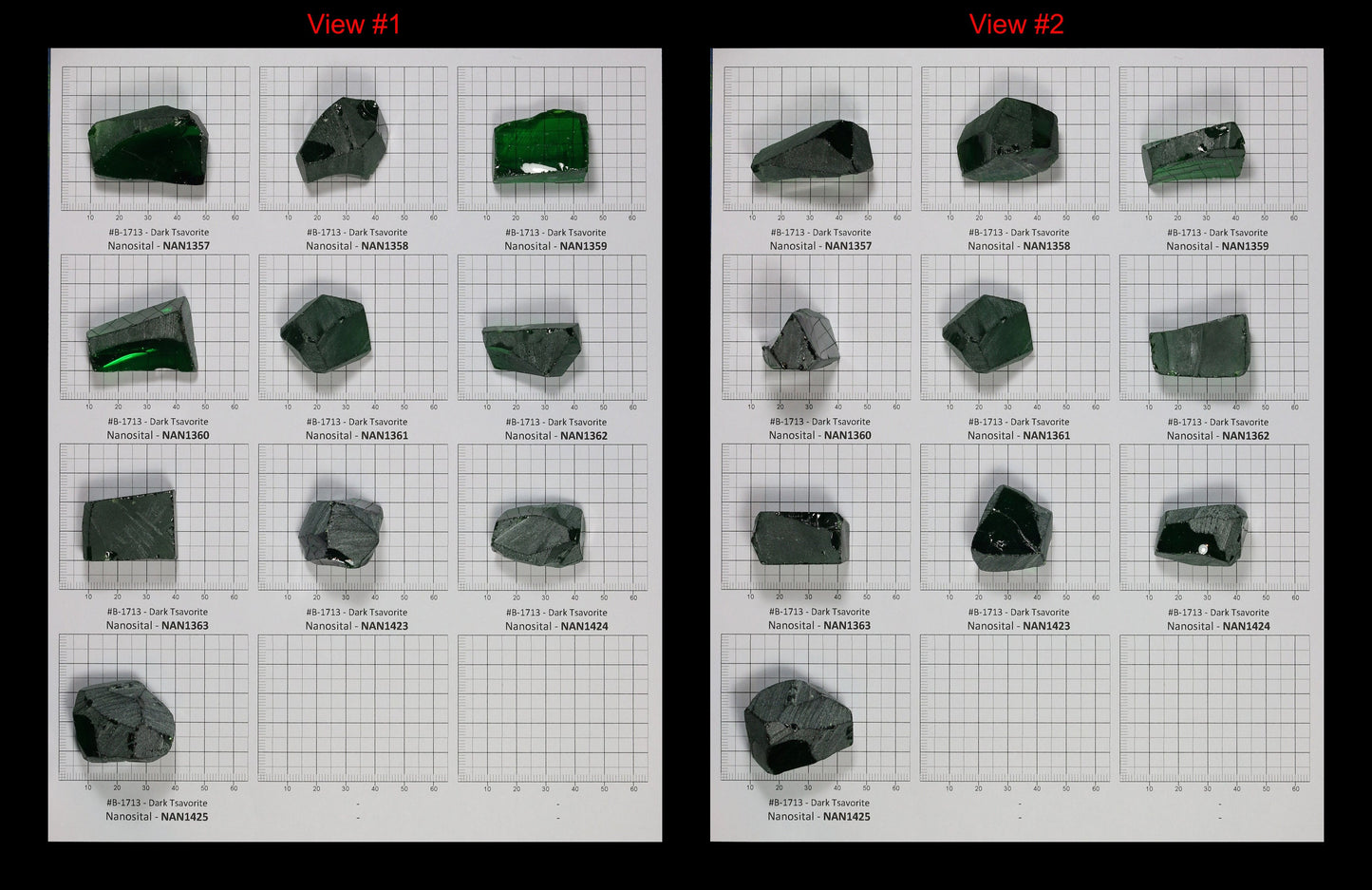 Dark Tsavorite Nanosital Synthetic Lab Created Faceting Rough for Gem Cutting - #B-1713 - Various Sizes