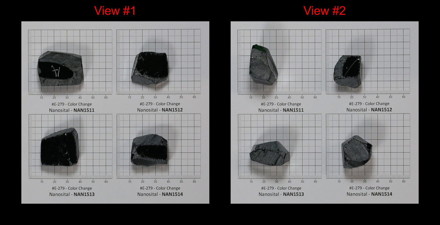Color Changing Nanosital Synthetic Lab Created Faceting Rough for Gem Cutting - #E-279 - Various Sizes