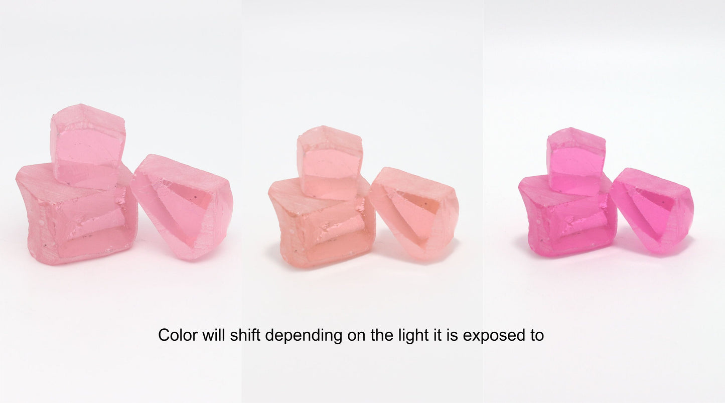 Pink Extra Nanosital Synthetic Lab Created Faceting Rough for Gem Cutting - #A-1255 - Various Sizes