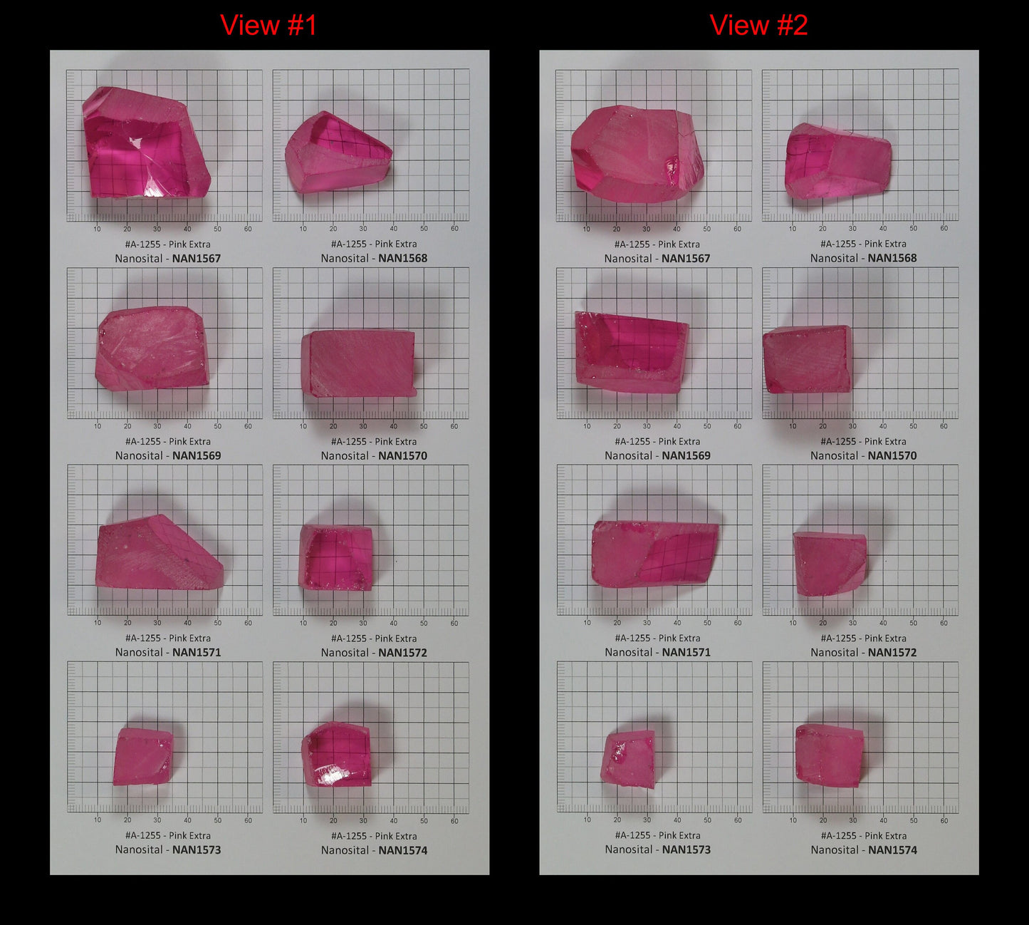 Pink Extra Nanosital Synthetic Lab Created Faceting Rough for Gem Cutting - #A-1255 - Various Sizes