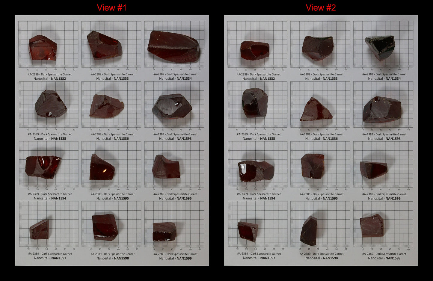 Dark Spessartite Garnet Nanosital Synthetic Lab Created Faceting Rough for Gem Cutting - #A-2389 - Various Sizes