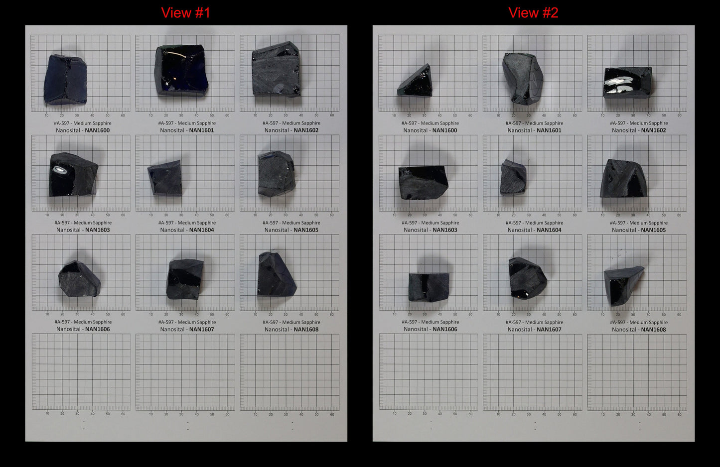Medium Blue Sapphire Nanosital Synthetic Lab Created Faceting Rough for Gem Cutting - #A-597 - Various Sizes