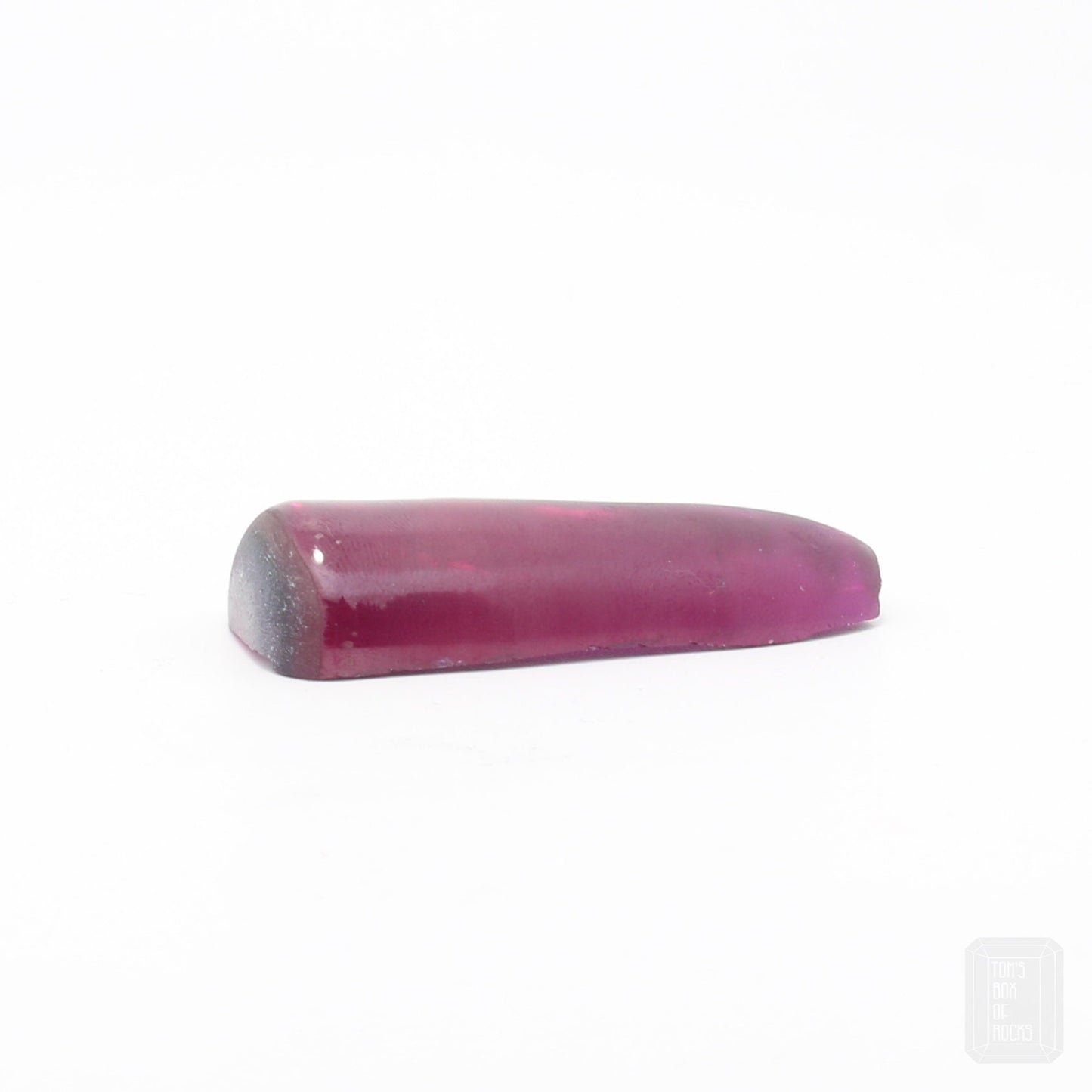 Reddish Purple (Rubellite) #67 Lab Created Corundum Sapphire Faceting Rough for Gem Cutting - Various Sizes - Split Boule
