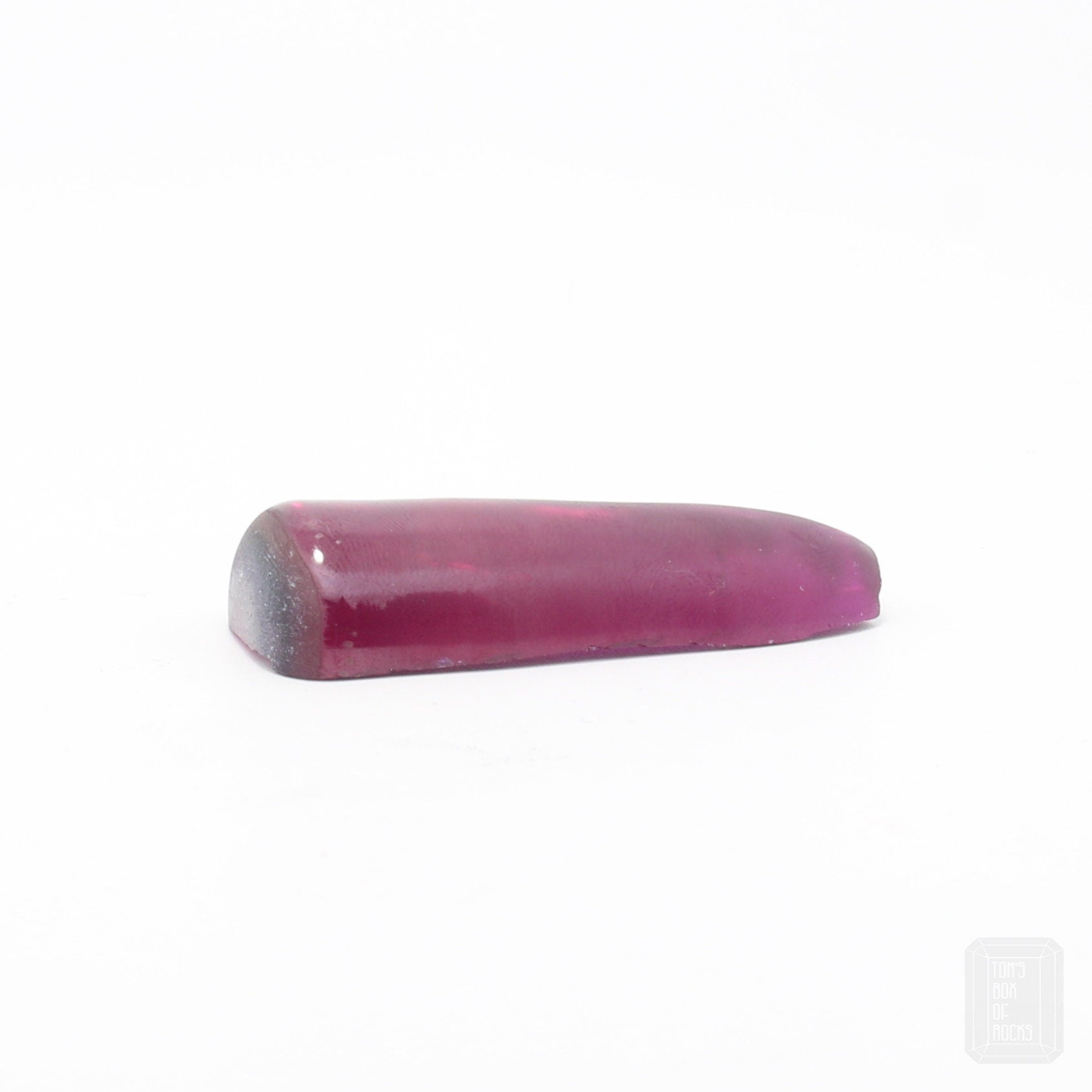 Reddish Purple (Rubellite) #67 Lab Created Corundum Sapphire Faceting Rough for Gem Cutting - Various Sizes - Split Boule