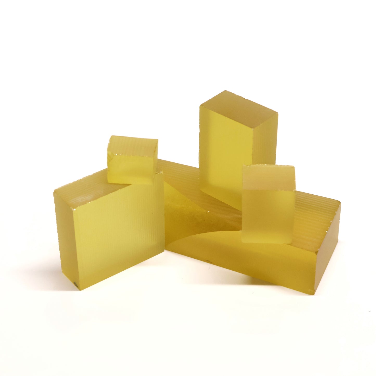 Medium Yellow Czochralski Pulled Sapphire - Grade A - Faceting Rough