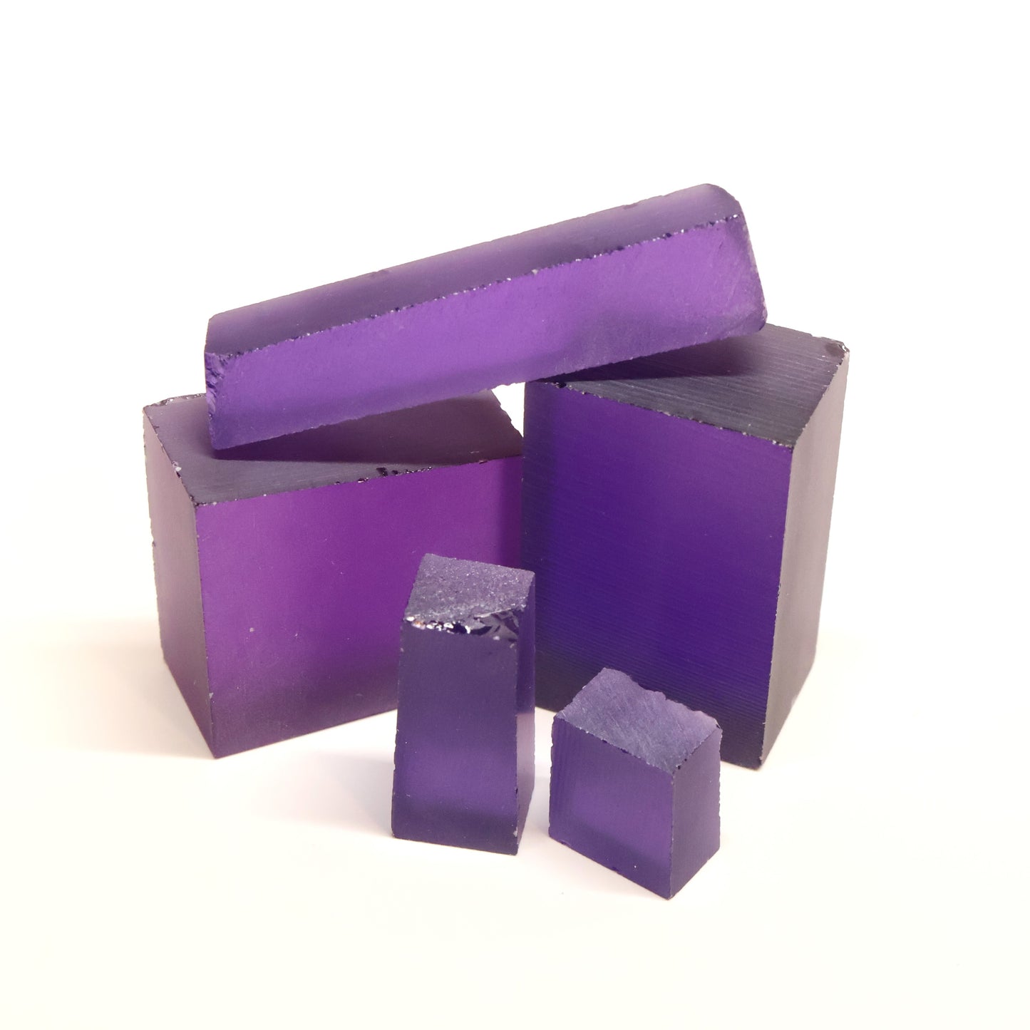Purple Czochralski Pulled Sapphire (Bluish Hue) - Grade A - Faceting Rough